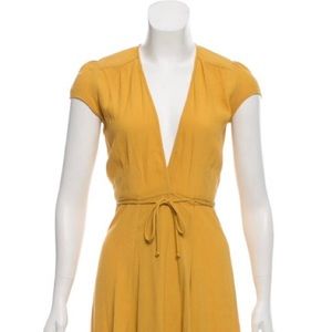 Yellow Reformation Wrap Dress 0 Petite